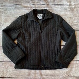 Lilly Pulitzer Black Quilted Lightweight Jacket Ladies Sz S